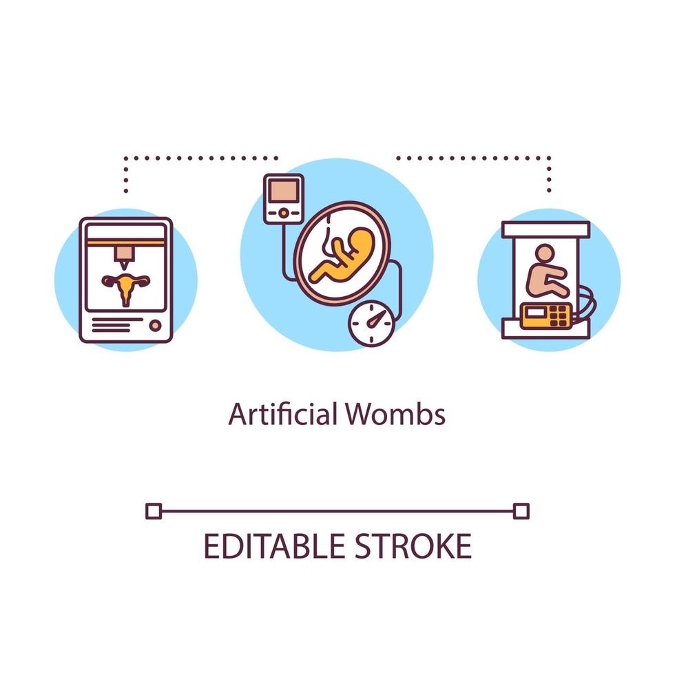 Konzeptsymbol für künstliche Gebärmutter vektor