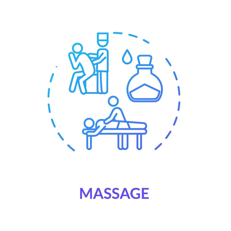 Symbol für Massagekonzept vektor