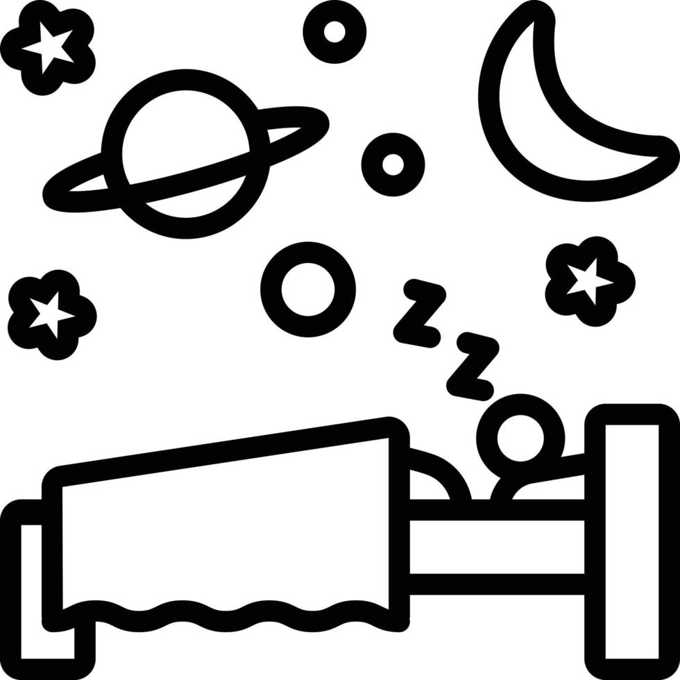 Liniensymbol für den Schlaf vektor