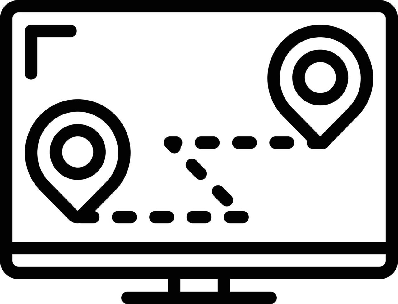 Liniensymbol für Route vektor