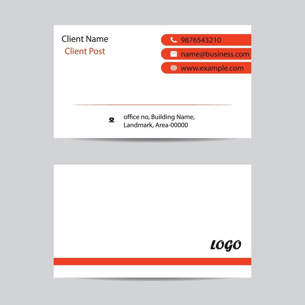 visitkort med två sidor, fullt redigerbart modernt platt stil visitkort vektor
