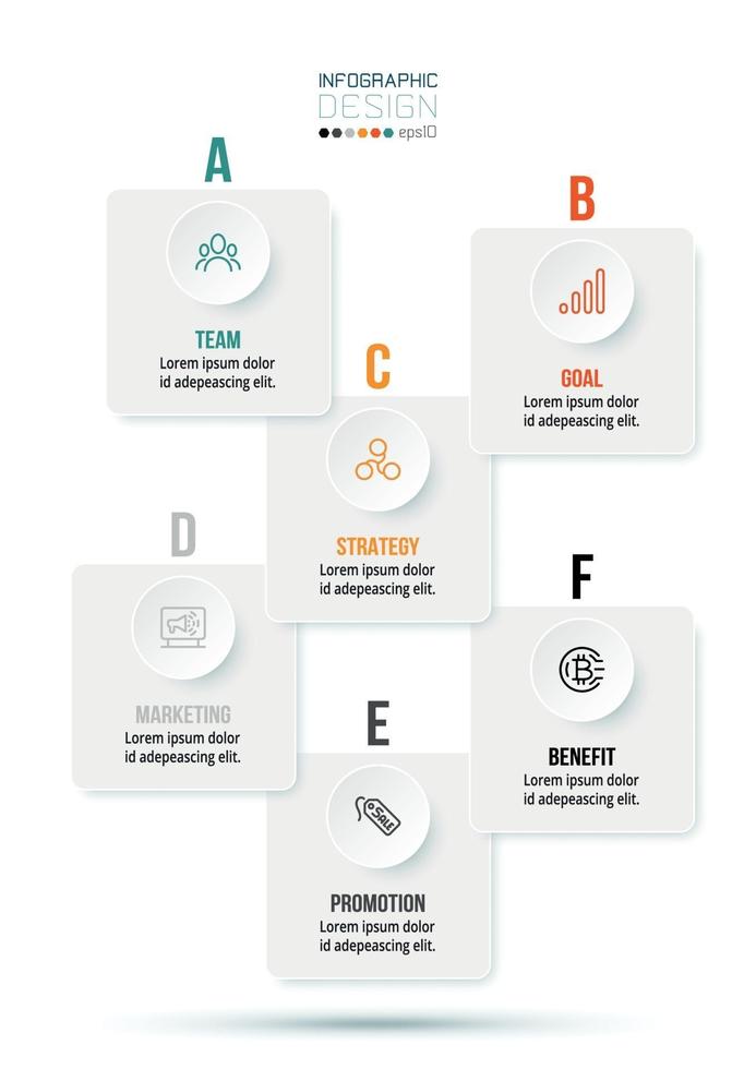 affärsidé infographic mall med diagram. vektor