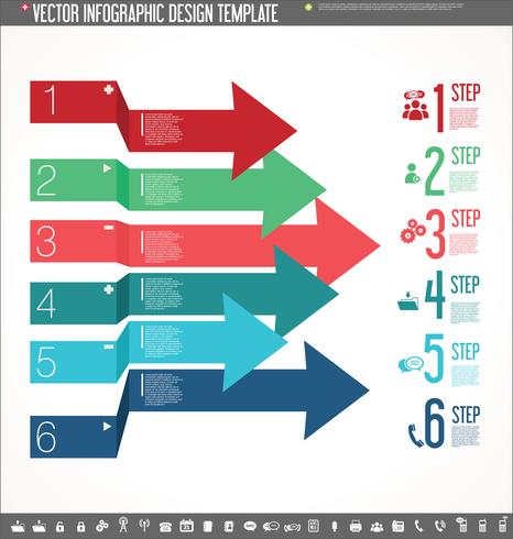 Buntes Design der Vektorinfographic-Designschablone vektor