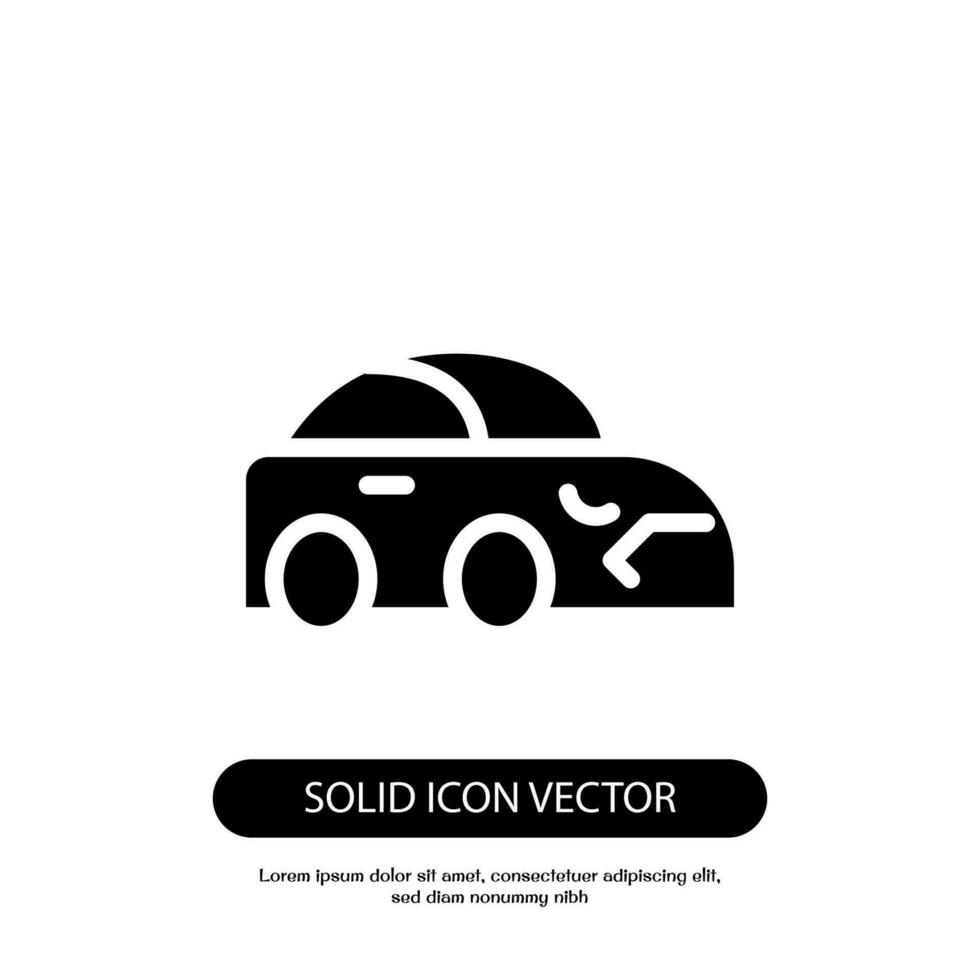 Auto Seite Vorderseite Aussicht Symbol Vektor Design