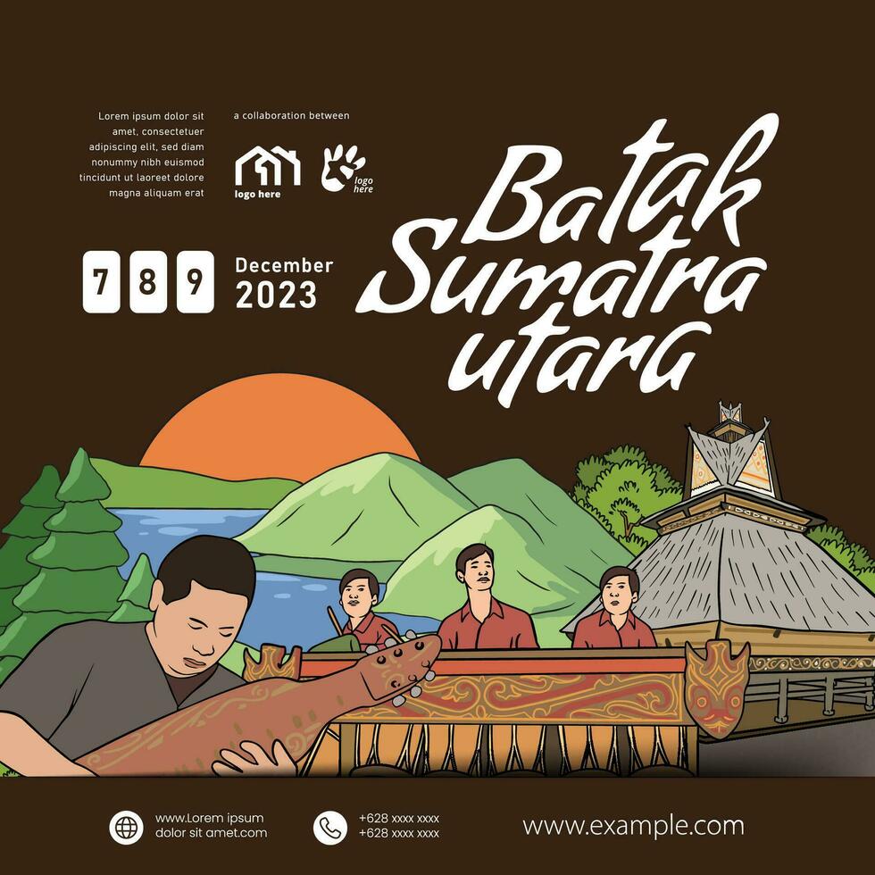 batak norr sumatera indonesien kultur illustration design aning vektor