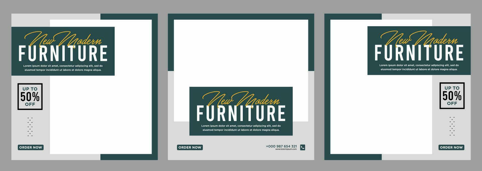 minimalistisk möbel försäljning baner eller social media eller baner mall vektor