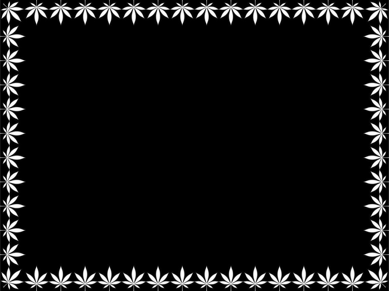 ram arbete skapa från cannabis också känd som marijuana blad silhuett, kan använda sig av för dekoration, utsmyckad, bakgrund, ram, Plats för text av bild, eller grafisk design. vektor illustration