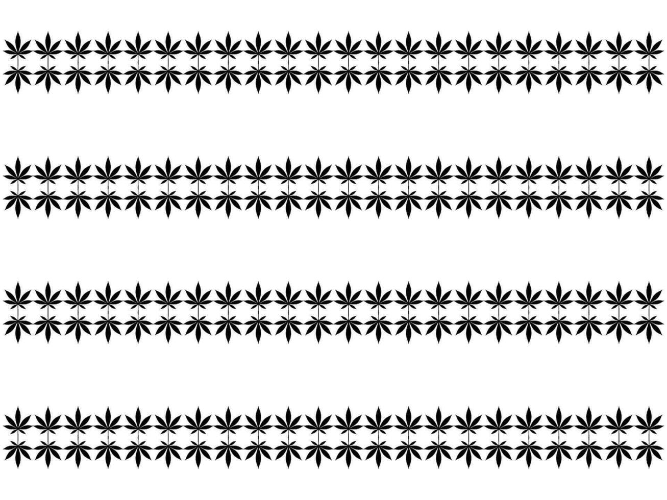 Cannabis ebenfalls bekannt wie Marihuana Blatt Silhouette Motive Muster, können verwenden zum Dekoration, aufwendig, Hintergrund, Hintergrund, Textil. Mode, Stoff, Fliese, Boden, Abdeckung, Verpackung, ect. Vektor Illustration