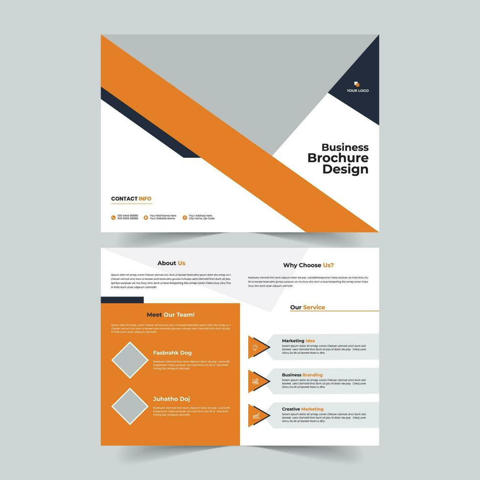 företags- bifold broschyr 2023 vektor