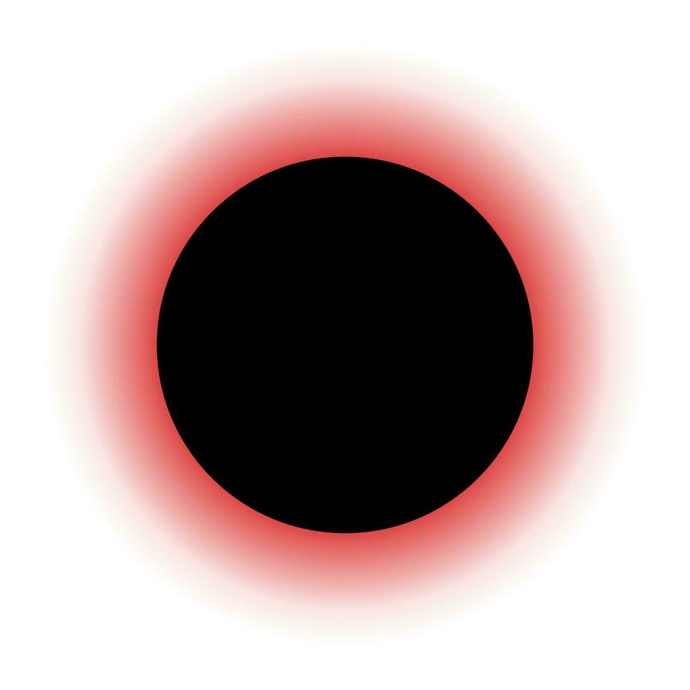 en stor svart punkt med en röd ringa vektor ikon.