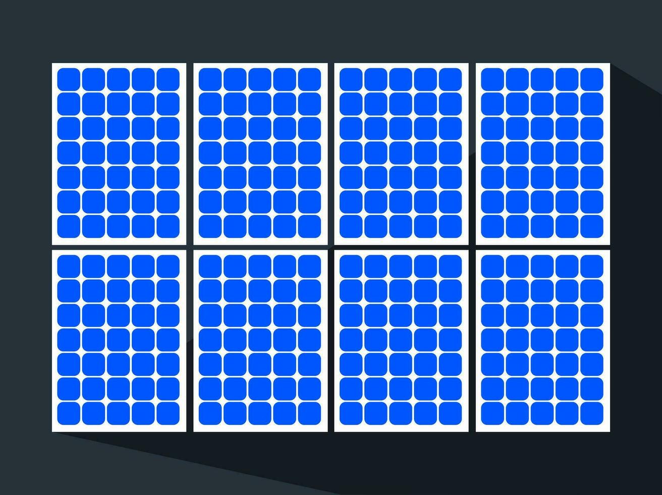 blå sol- panel vektor ikon.