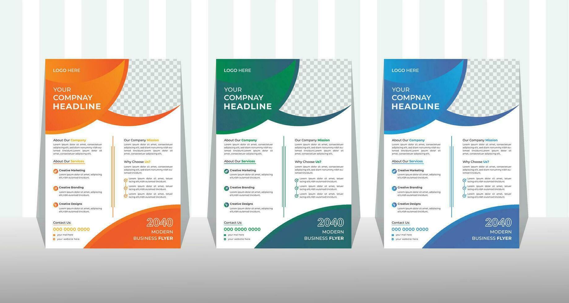 korporativ Geschäft Flyer und Broschüre Startseite Design Layout Hintergrund mit drei Farben planen, Vektor Vorlage im a4 Größe.