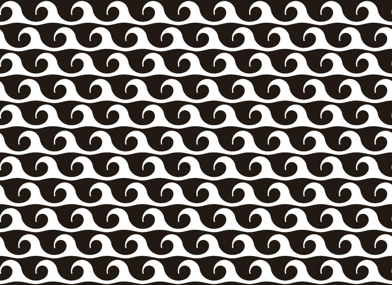 vektor japansk årgång sömlös Vinka mönster på en svart bakgrund. vågrätt och vertikalt repeterbar.