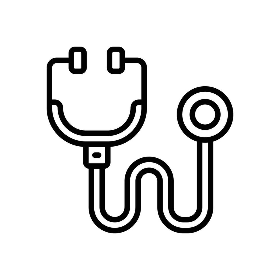 Stethoskop Linie Symbol. Vektor Symbol zum Ihre Webseite, Handy, Mobiltelefon, Präsentation, und Logo Design.