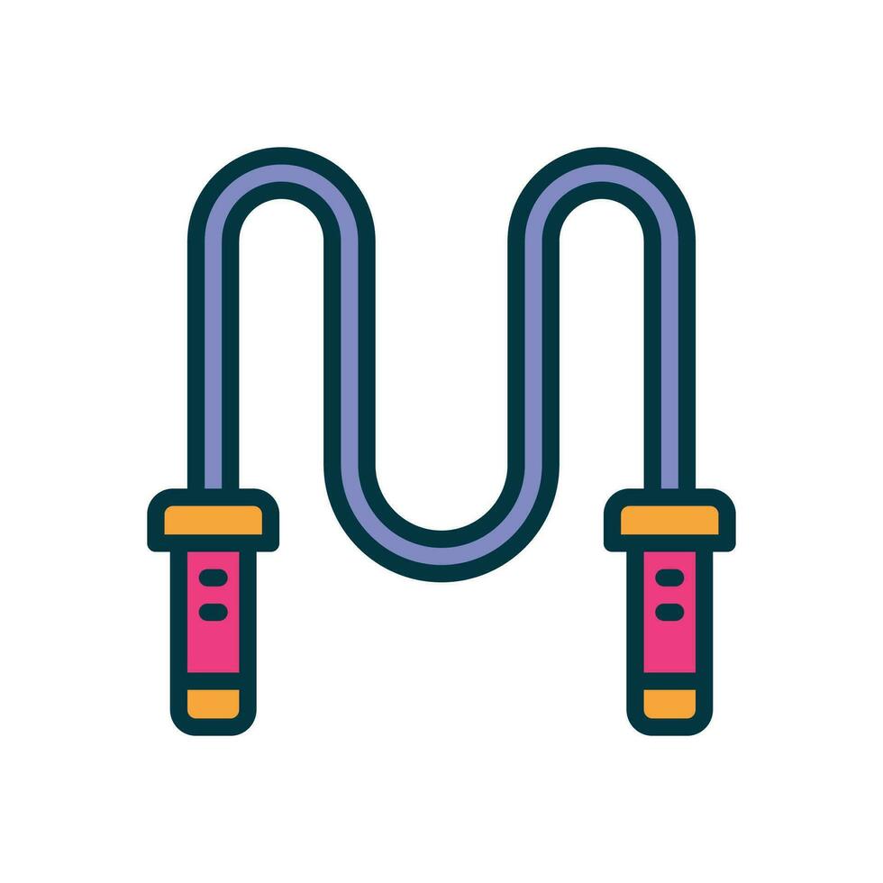 Springen Seil gefüllt Farbe Symbol. Vektor Symbol zum Ihre Webseite, Handy, Mobiltelefon, Präsentation, und Logo Design.