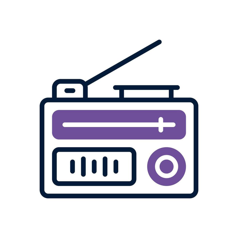 Radio Dual Ton Symbol. Vektor Symbol zum Ihre Webseite, Handy, Mobiltelefon, Präsentation, und Logo Design.