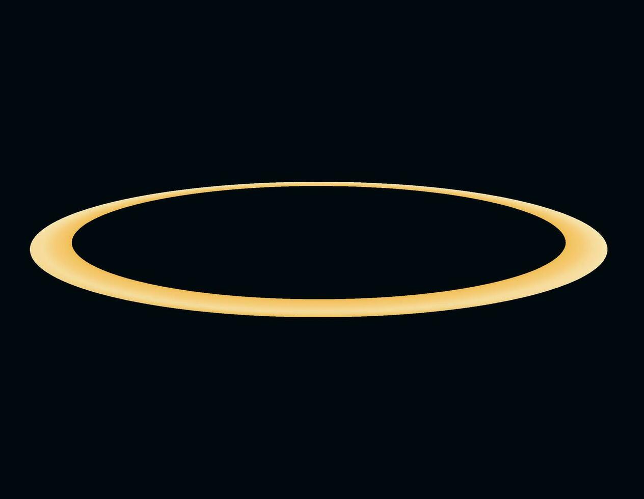 gul halo. gyllene cirkel för dekorera helighet och elementär magi med skinande halo av vektor ljus