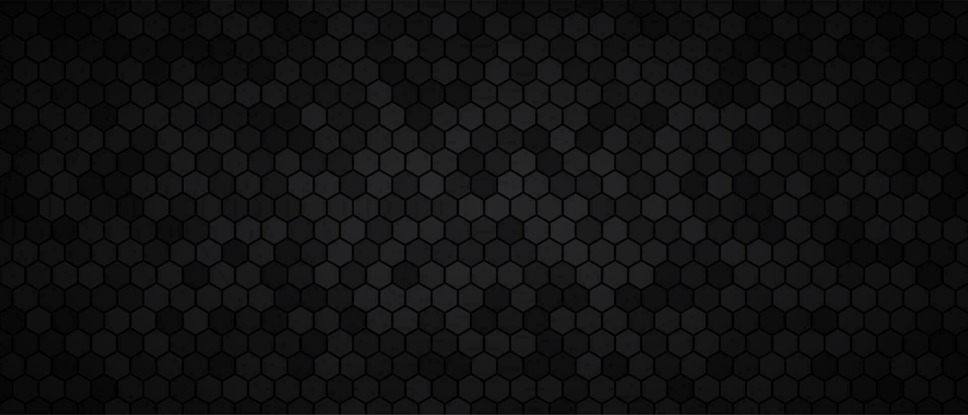 dunkel Hexagon Metall Hintergrund abstrakt Vektor schwarz Hintergrund