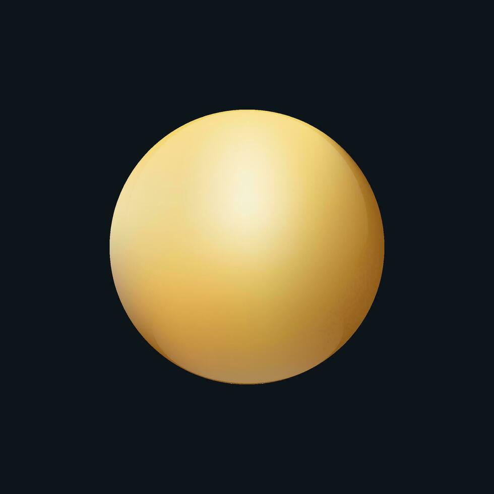 guld sfär boll vektor lyx gyllene 3d illustration isolerat på vit
