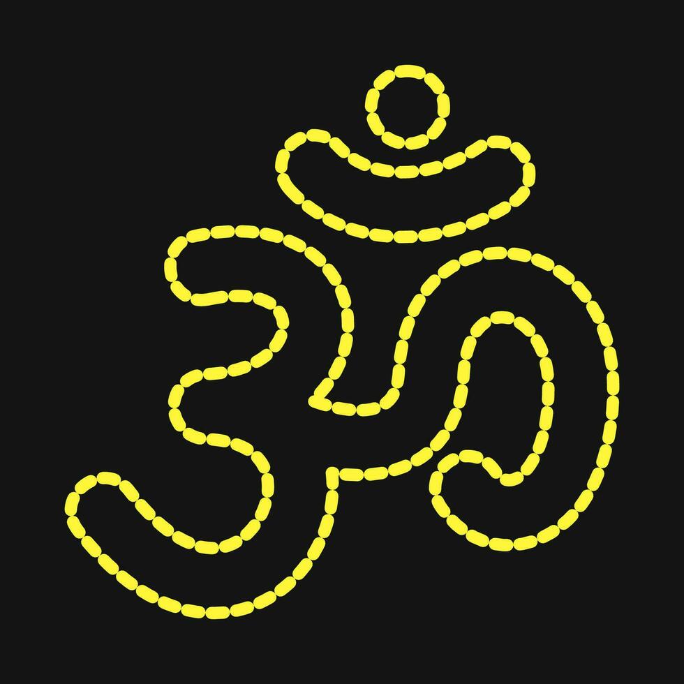 Symbol Hindu. Diwali Feier Elemente. Symbole im gepunktet Stil. gut zum Drucke, Poster, Logo, Dekoration, Infografiken, usw. vektor