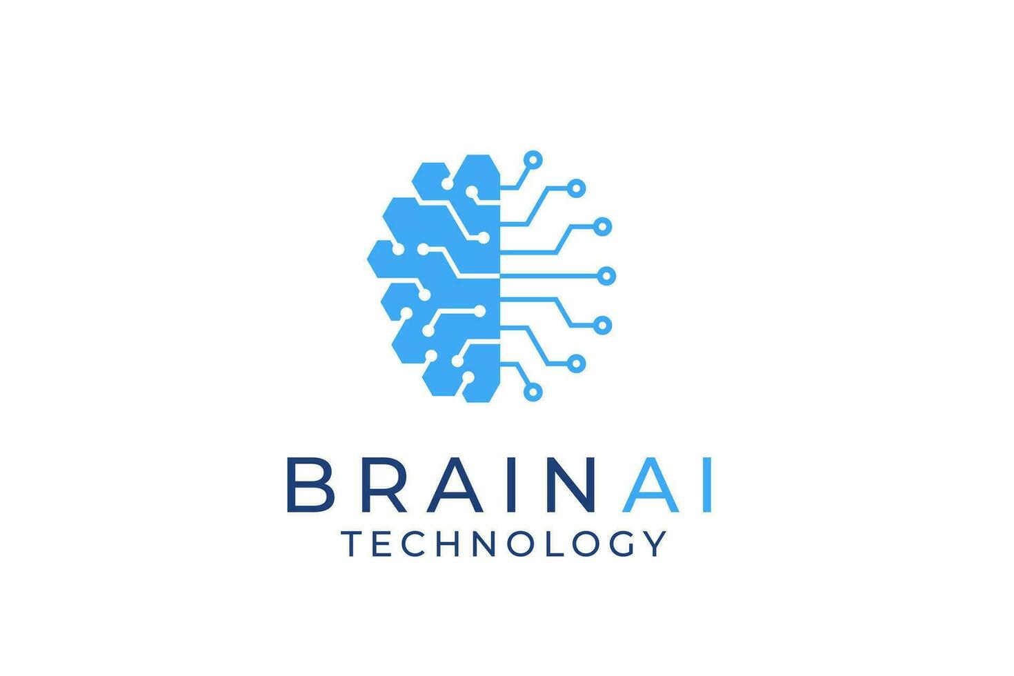 Gehirn Logo geeignet zum Technologie Logo Design. Gehirn Technik Vektor Logo Vorlage. künstlich Intelligenz Logo