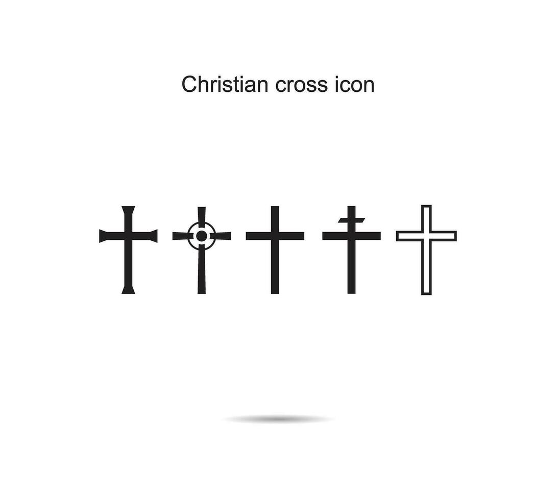 kristna korset ikon vektor