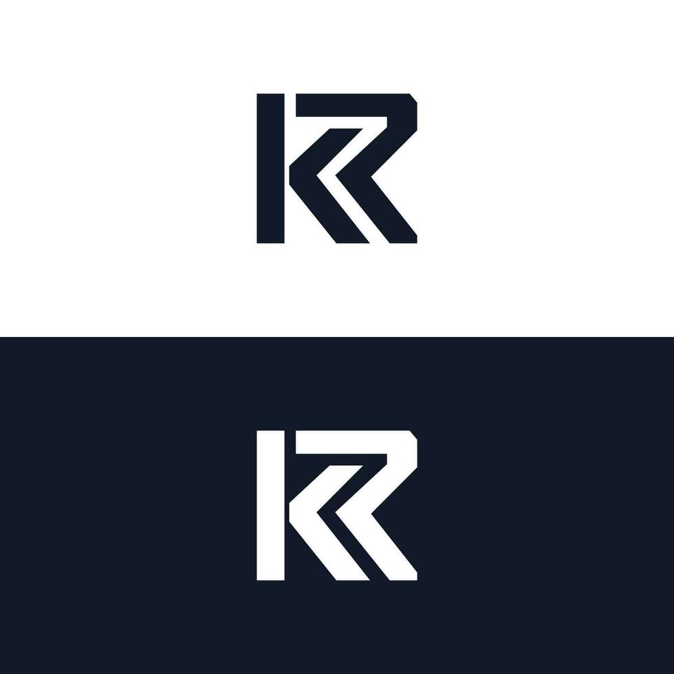 k r eller kr ikon och logotyp design vektor mall