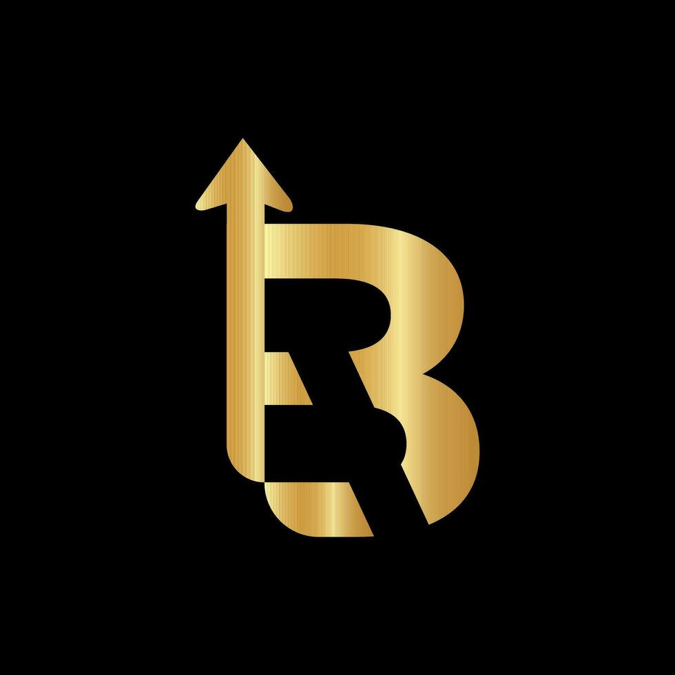 b Brief Logo Design auf Luxus Vektor Design Profi Vektor