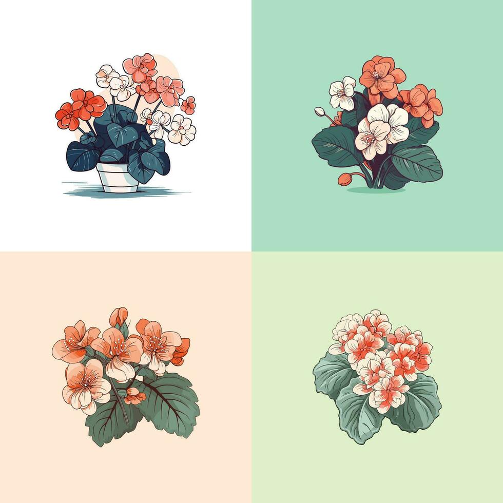 begonia vektor klämma konst illustration