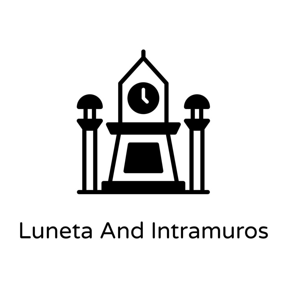 luneta och intramuros vektor