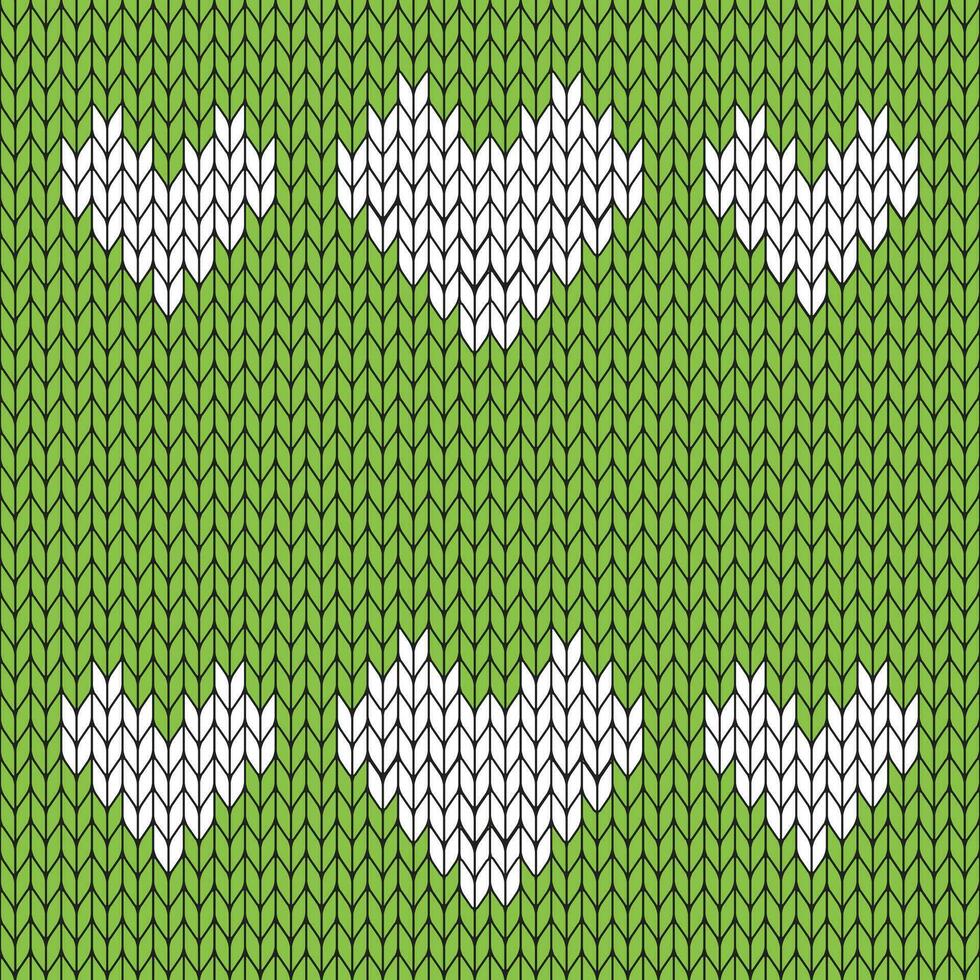 ljus grön bakgrund och vit stickat mönster. stickat vektor mönster. sömlös lutning mönster för Kläder, omslag papper, bakgrund, bakgrund, gåva kort.