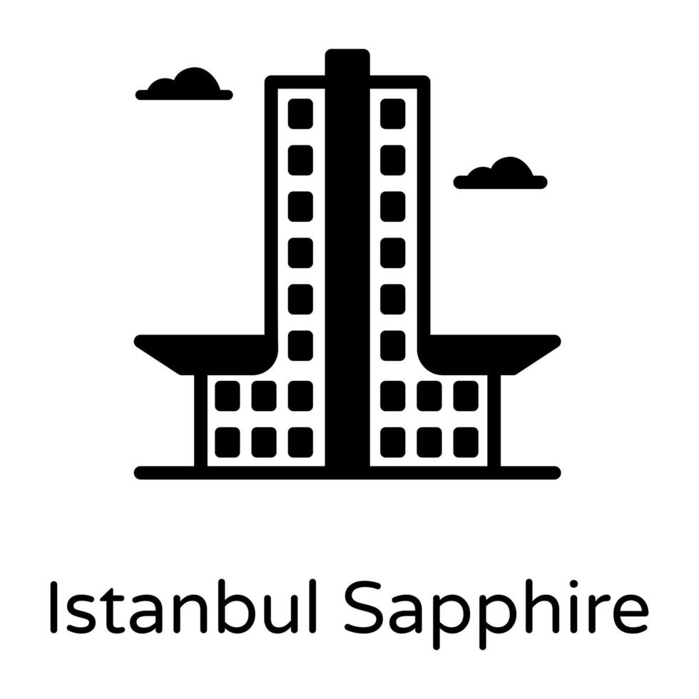 Istanbul Saphir und Wolkenkratzer vektor