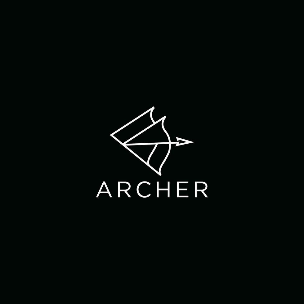 Archer-Logo-Design-Vorlage-Vektor-Illustration vektor