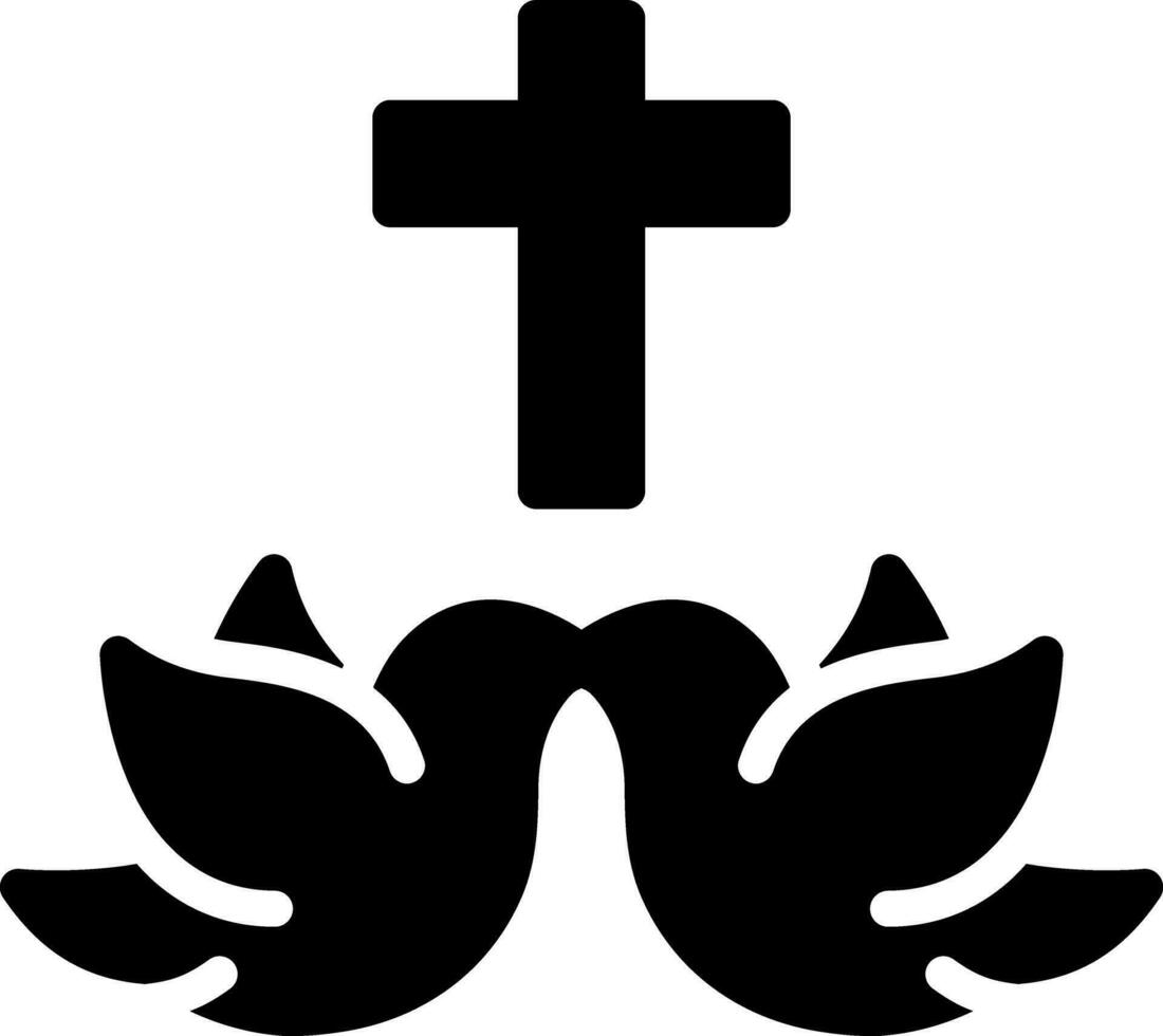 solide Symbol zum Christentum vektor