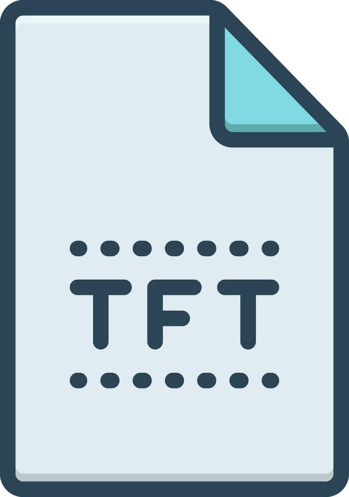 Farbe Symbol zum tft vektor