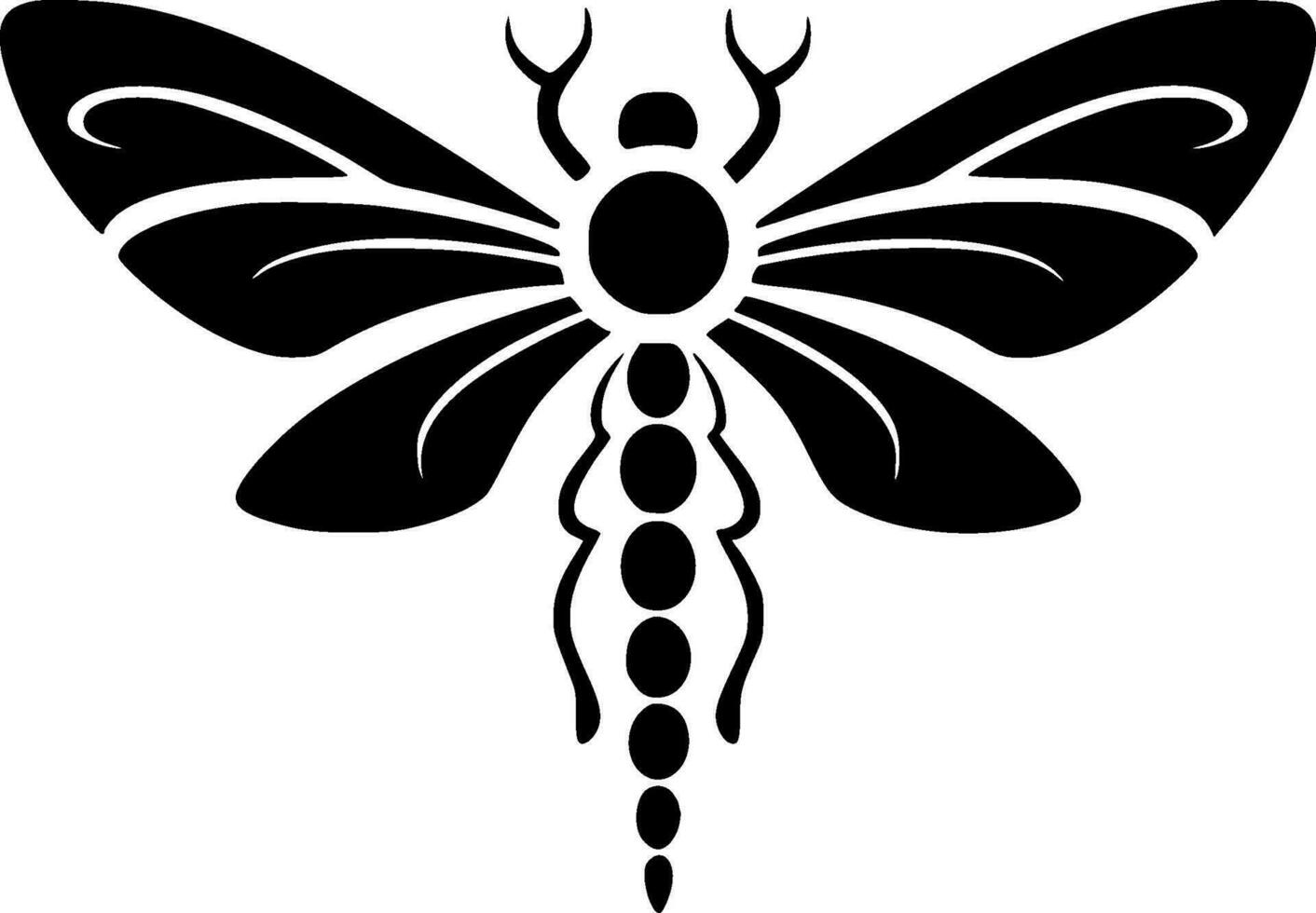 Libelle - - minimalistisch und eben Logo - - Vektor Illustration