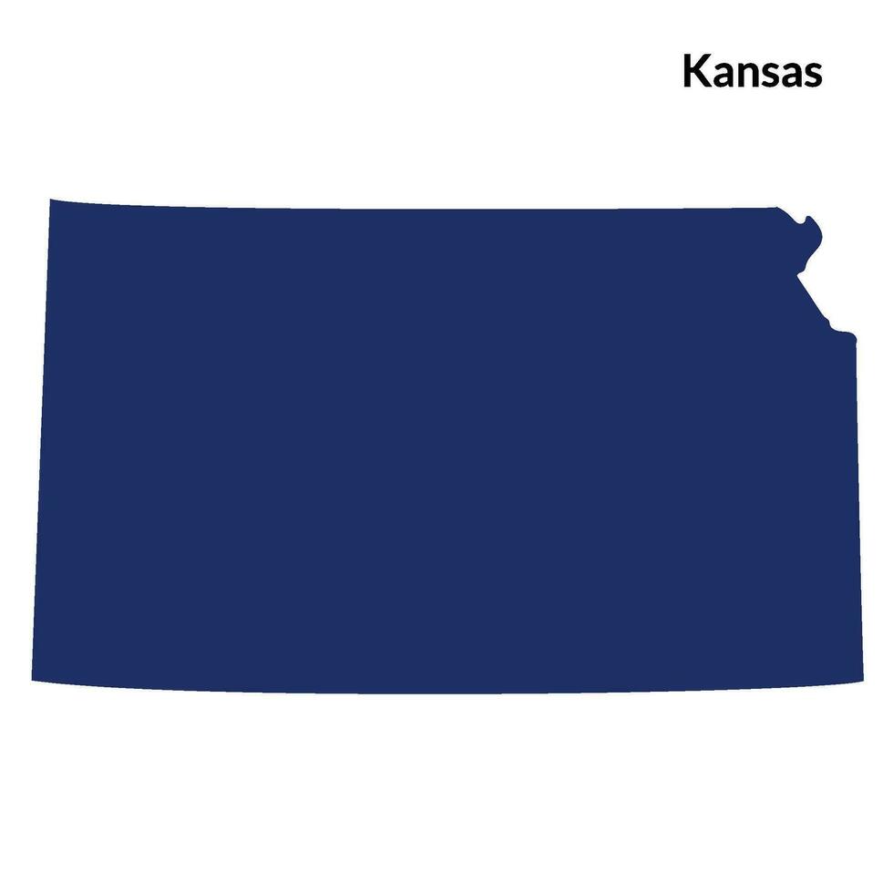 Karte von Kansas. Kansas Karte. USA Karte vektor