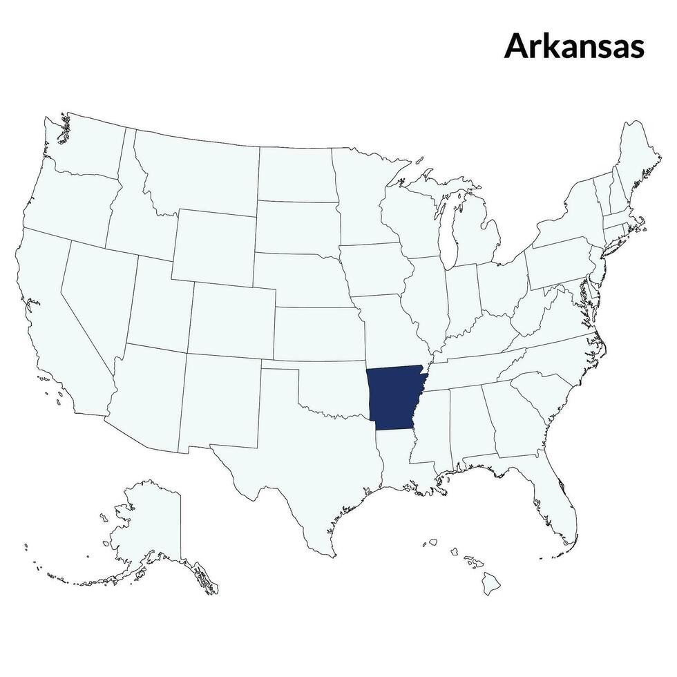 Karte von Arkansas. Arkansas Karte. USA Karte vektor