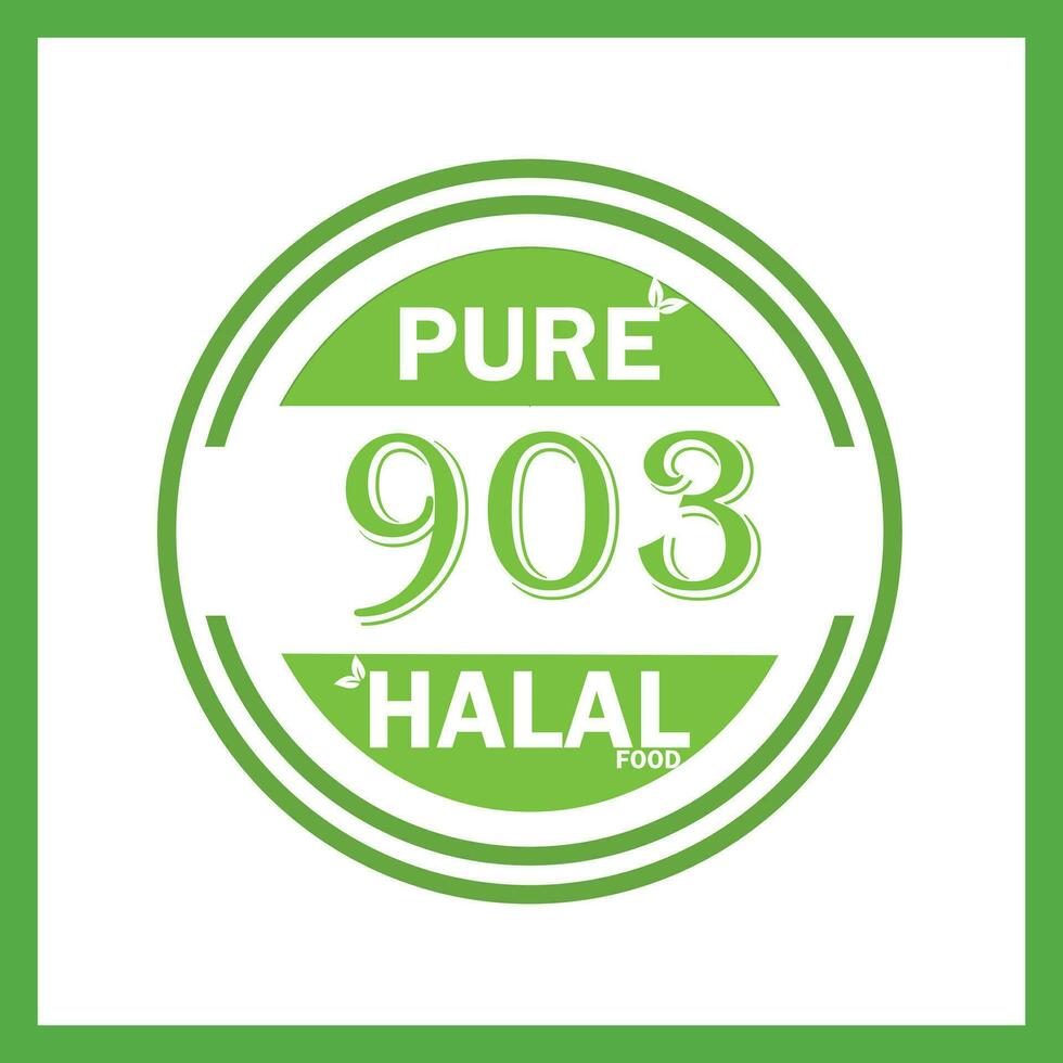 design med halal blad design 903 vektor