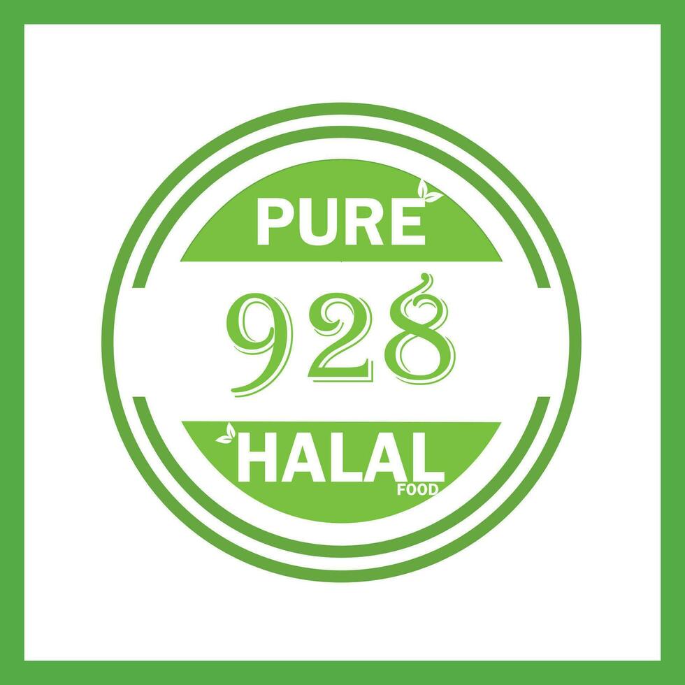 design med halal blad design 928 vektor