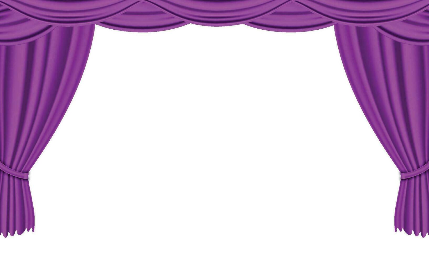 Vektor realistisch lila Vorhang Hintergrund
