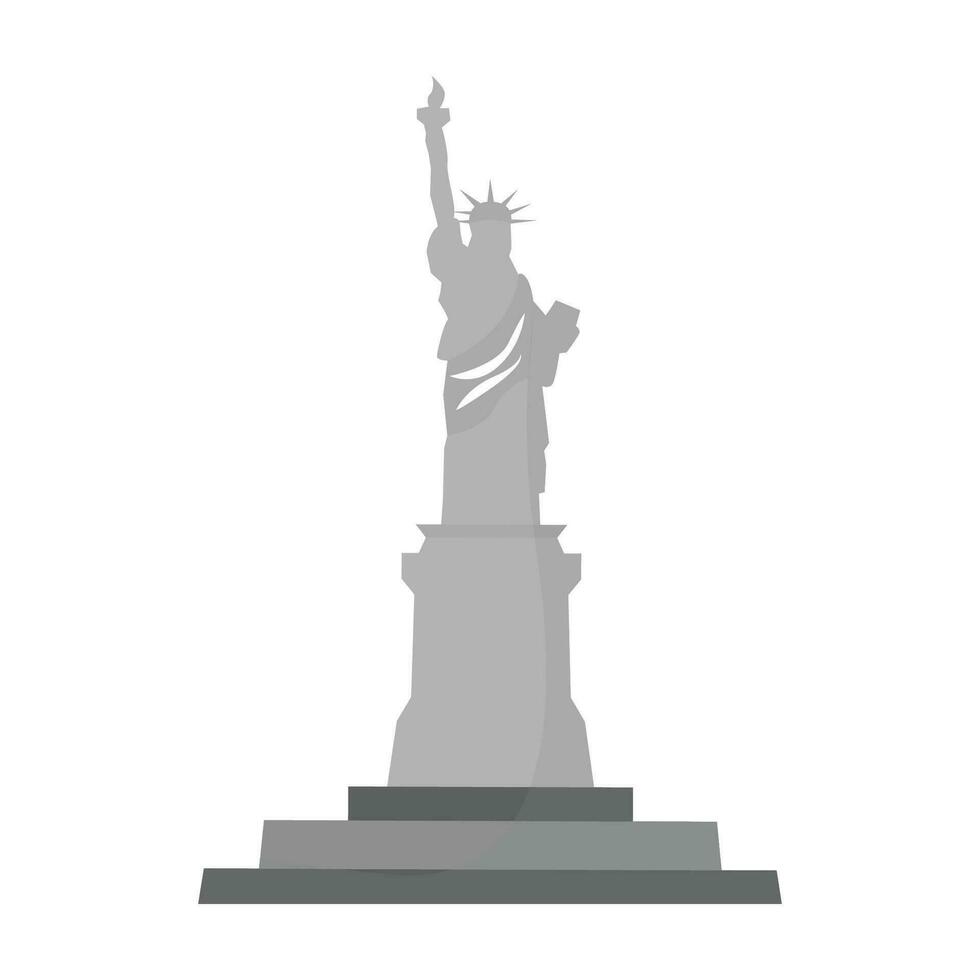 Vektor isoliert Statue von Freiheit auf Weiß Hintergrund