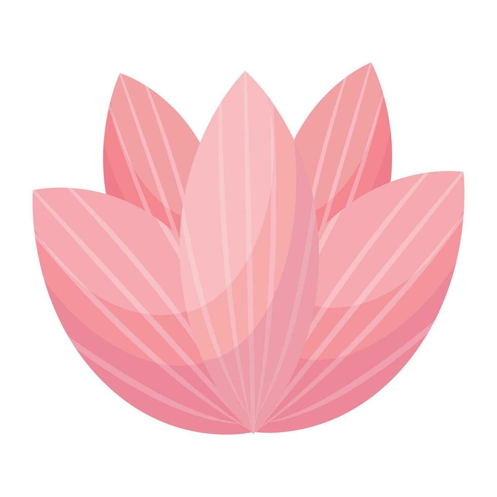 Vektor Rosa Lotus Blume auf Weiß Hintergrund