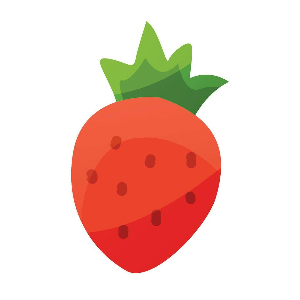 Vektor Erdbeere Obst auf Weiß Hintergrund