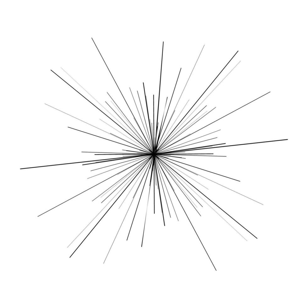 vektor fyrverkeri linje ikon översikt vektor tecken linjär piktogram design element logotyp abstrakt cirkulär på vit bakgrund isolerat