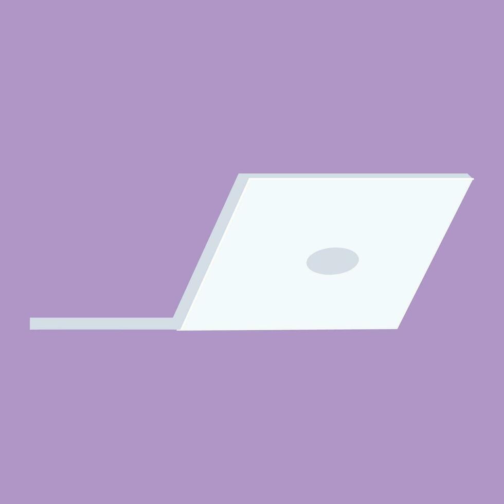 Vektor Laptop Symbol im eben Design Stil