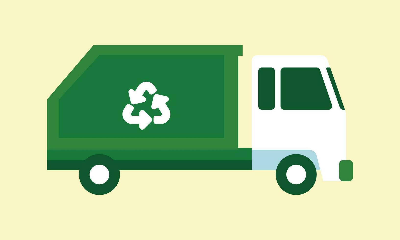 Vektor Recycling LKW isoliert auf ein Weiß Hintergrund Vektor Illustration