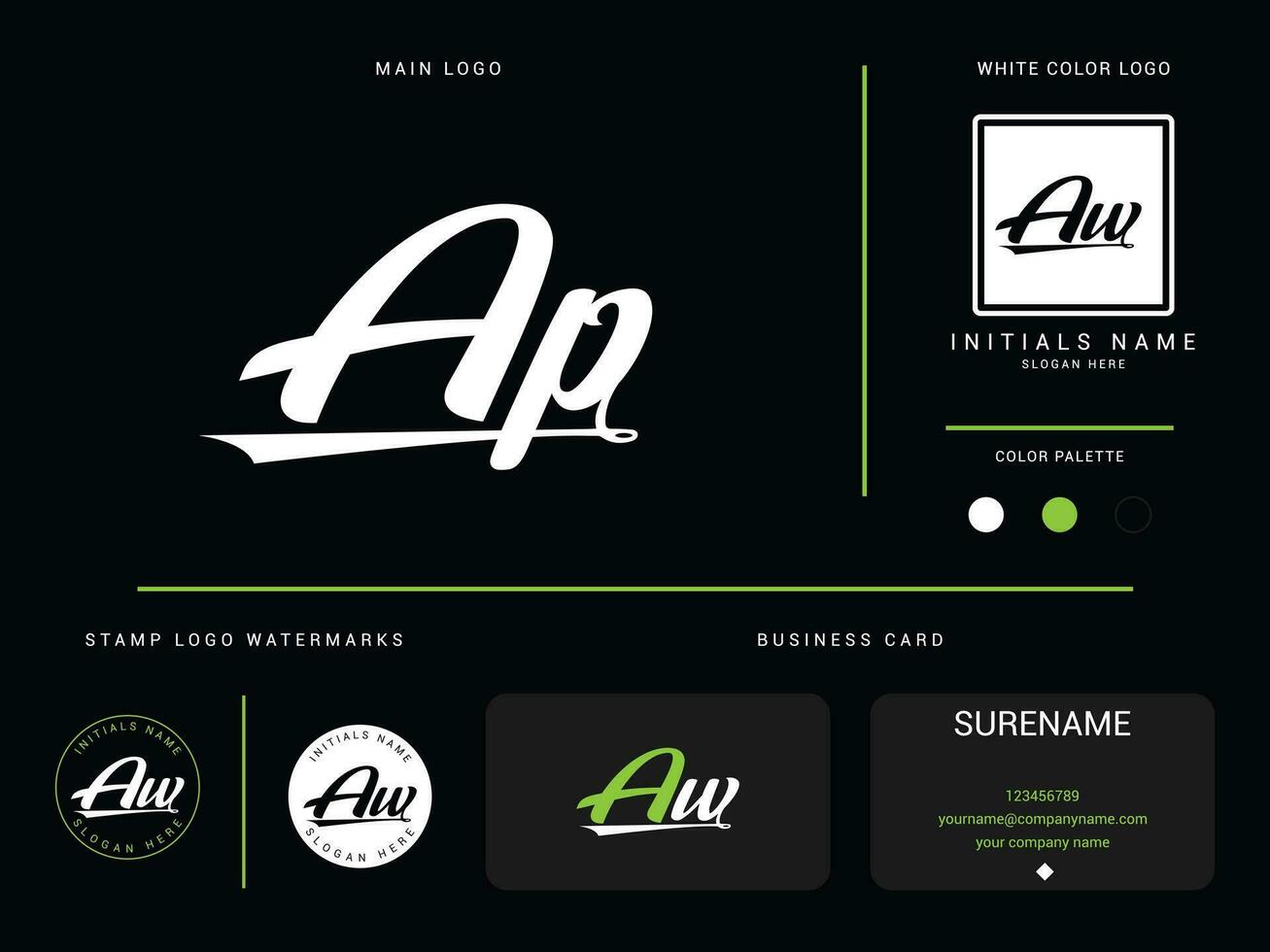 abstrakt ap Logo Brief, Monogramm aw ap bekleidung Luxus Mode Logo zum Kleidung Geschäft vektor