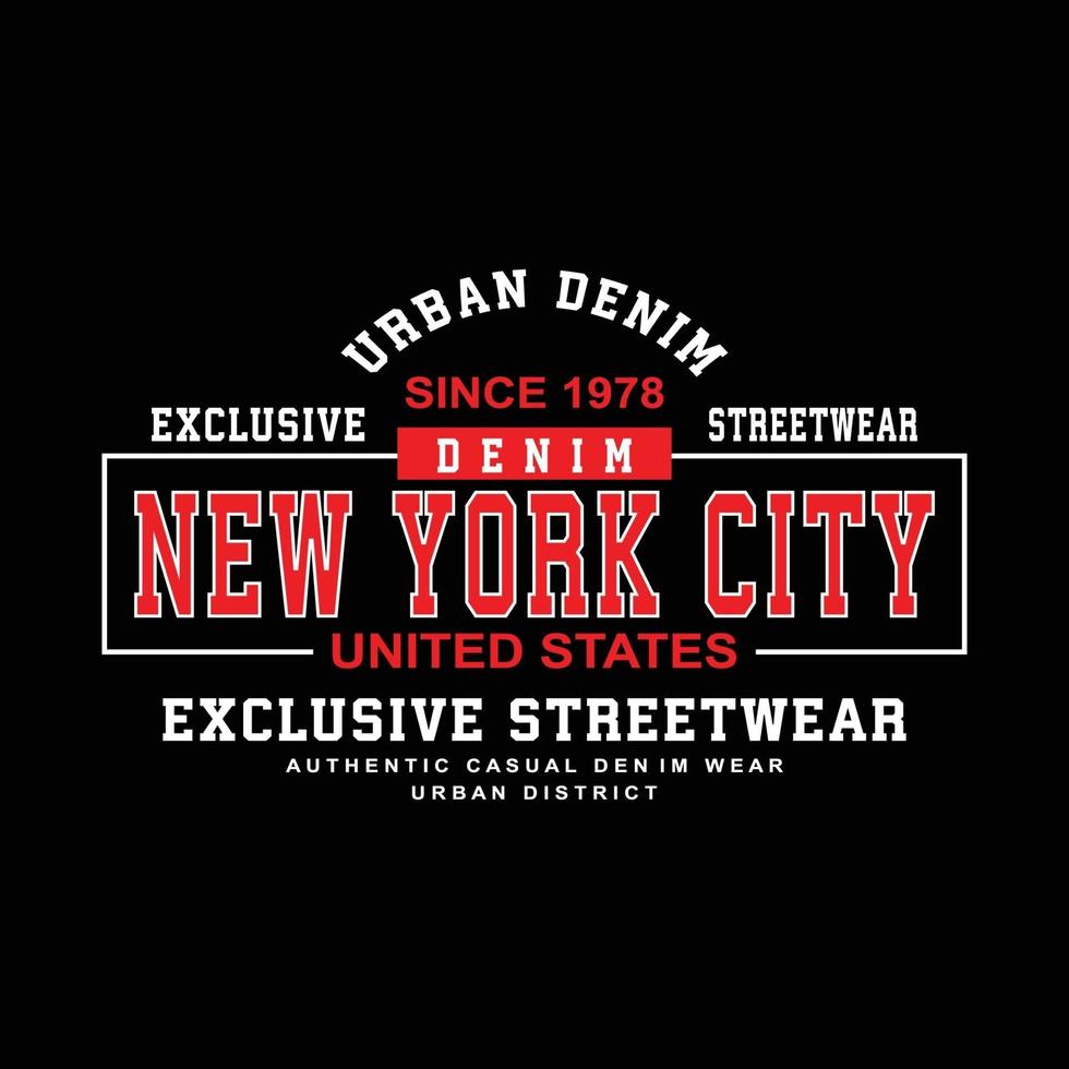 new york city urban kläder typografi design vektor