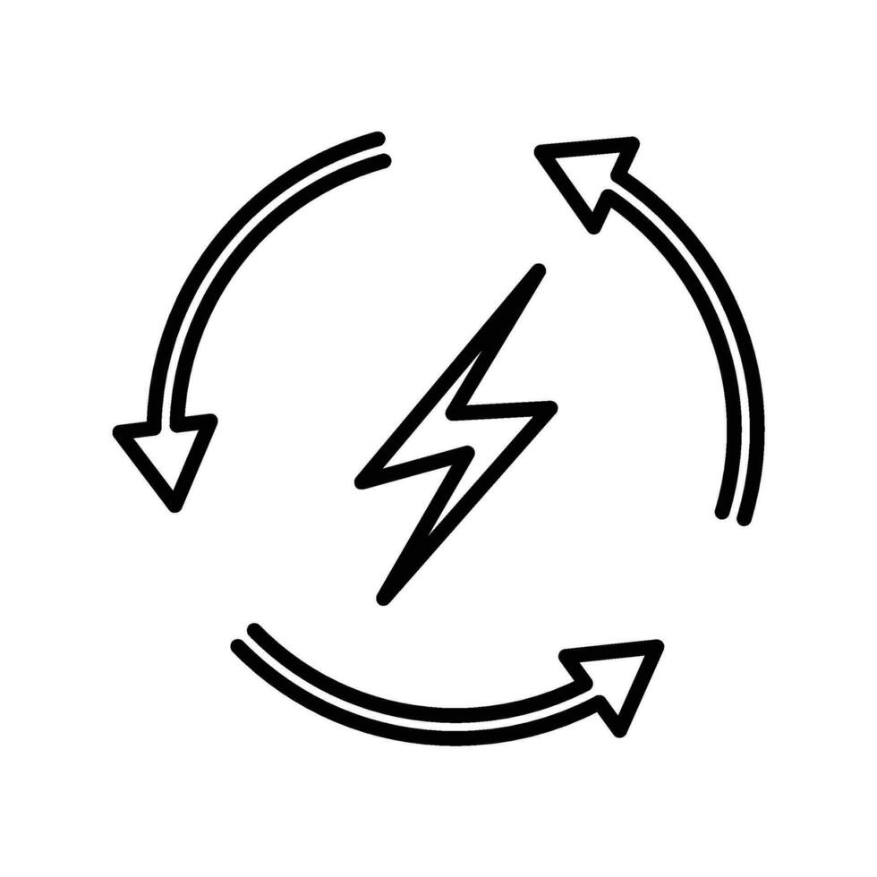 förnybar grön energi. produktion hållbar elektricitet. framtida teknologi ikon med skydda eco grön begrepp vektor illustration översikt. kol utsläpp netto noll neutral